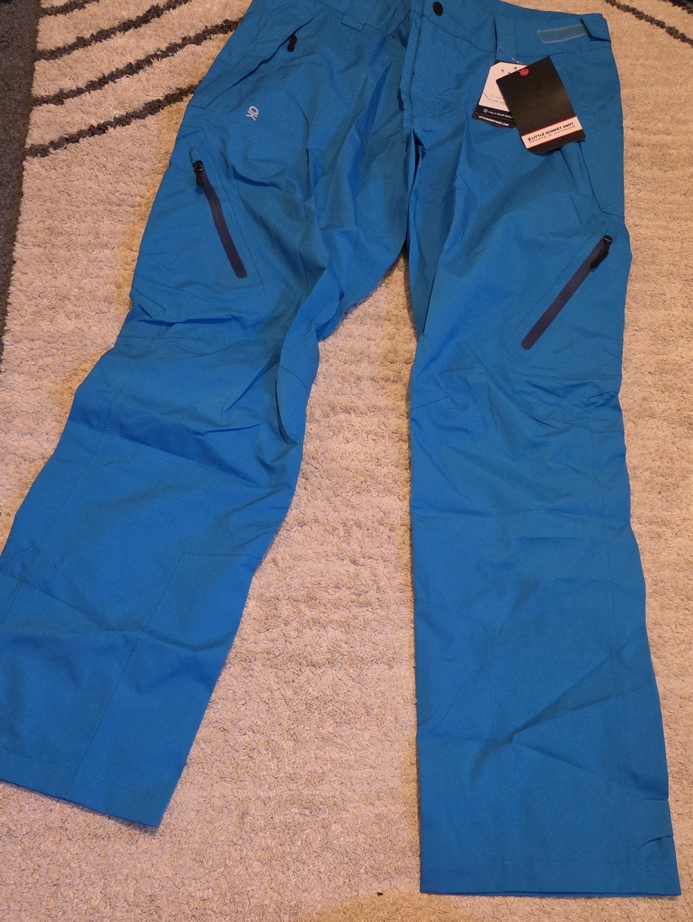 Men's Bright Blue Cargo Hiking/Ski Pants - Over Wear Layer